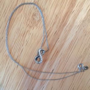 Sterling silver infinity necklace